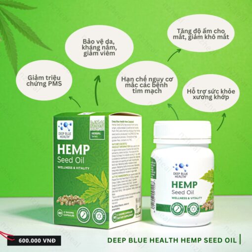 Viên Tinh Dầu Hạt Gai Dầu Deep Blue Health Hemp Seed Oil (30 viên/ 60 viên)