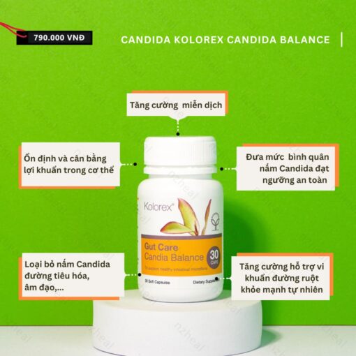 Viên Uống Giảm Nấm Candida Kolorex Candida Balance (30 viên/ 60 viên)