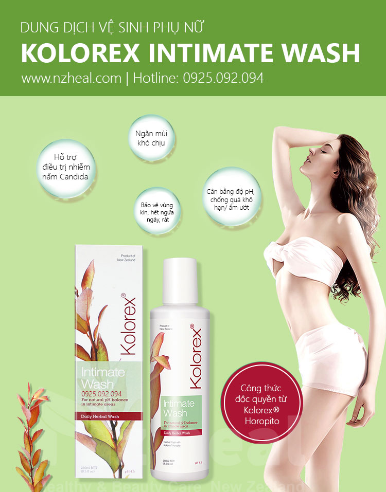Dung Dịch Vệ Sinh Phụ Nữ Kolorex Intimate Wash 120ml