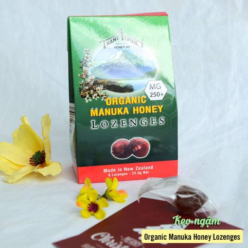 Kẹo Ngậm Trị Ho, Đau Họng Organic Manuka Honey Lozenges MG250+ (6 Viên) 1