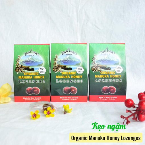 Kẹo Ngậm Trị Ho, Đau Họng Organic Manuka Honey Lozenges MG250+ (6 Viên) 2