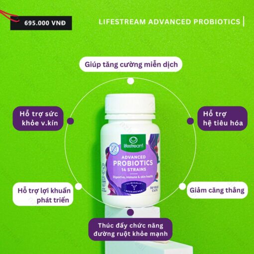 Viên uống 14 chủng men vi sinh Lifestream Advanced Probiotic 30 viên