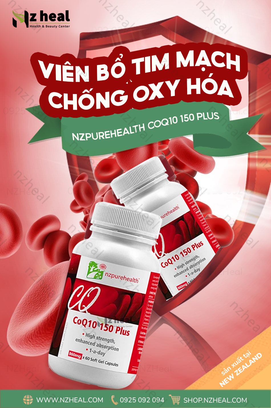 Viên Uống Bổ Tim Mạch, Chống Oxy Hóa CoQ10 150 Plus Nzpurehealth (30 viên) 3