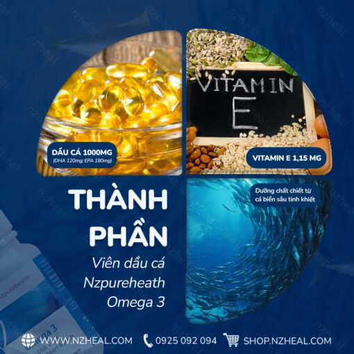 Viên Uống Bổ Mắt Dầu Cá NZPurehealth Omega 3 2