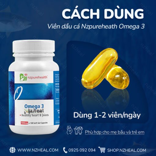 Viên Uống Bổ Mắt Dầu Cá NZPurehealth Omega 3 3