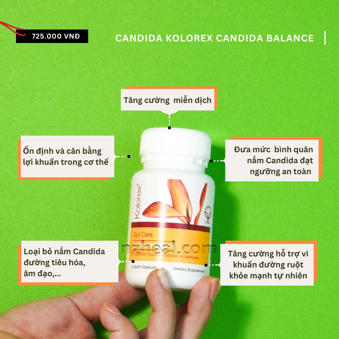 Viên Uống Giảm Nấm Candida Kolorex Candida Balance (30 viên/ 60 viên)