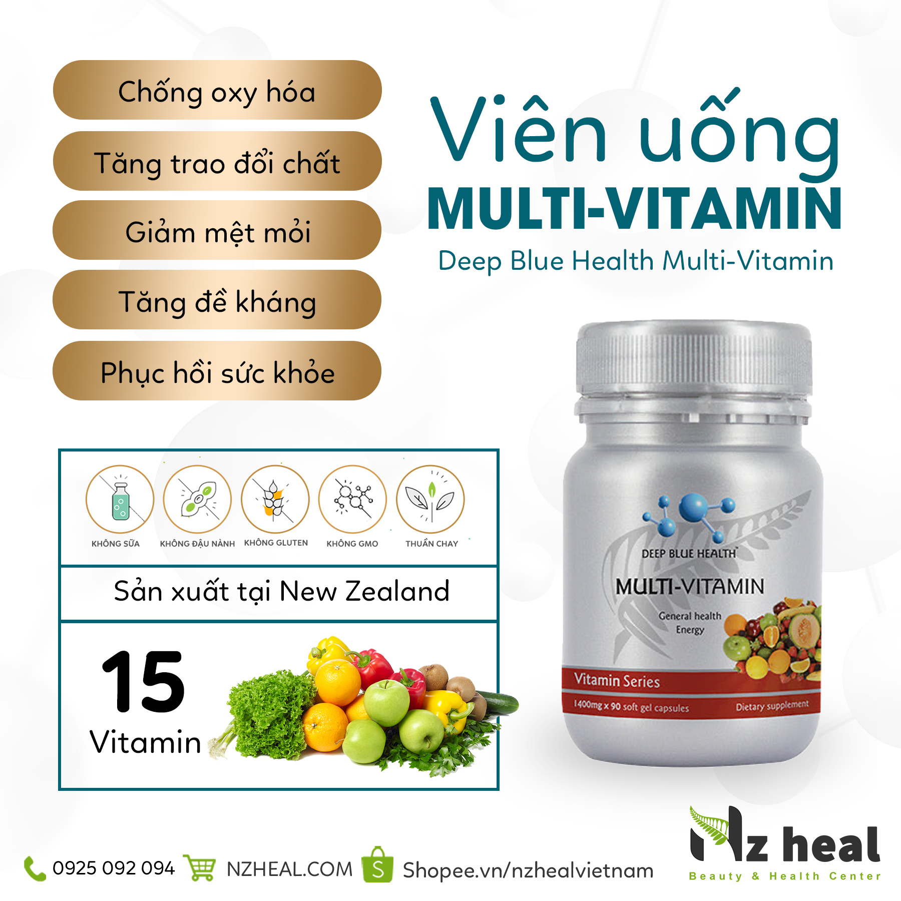 Viên Uống Multi-Vitamin Deep Blue Health