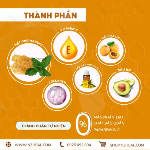 Kem dưỡng da giảm nếp nhăn Biohoney Natural Vitamin E Cream 50g 2