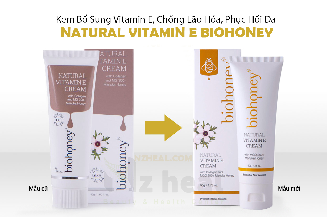 Kem bổ sung Vitamin E Biohoney Natural Vitamin E Cream 50g 1