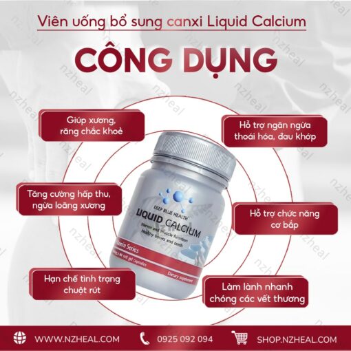 Thực phẩm bảo vệ sức khỏe Liquid Calcium 1500mg soft gel capsules 1