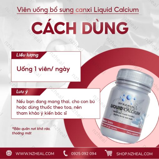 Thực phẩm bảo vệ sức khỏe Liquid Calcium 1500mg soft gel capsules 2