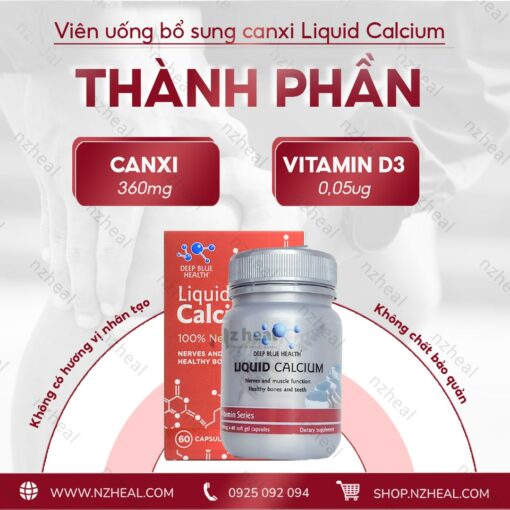 Thực phẩm bảo vệ sức khỏe Liquid Calcium 1500mg soft gel capsules 3