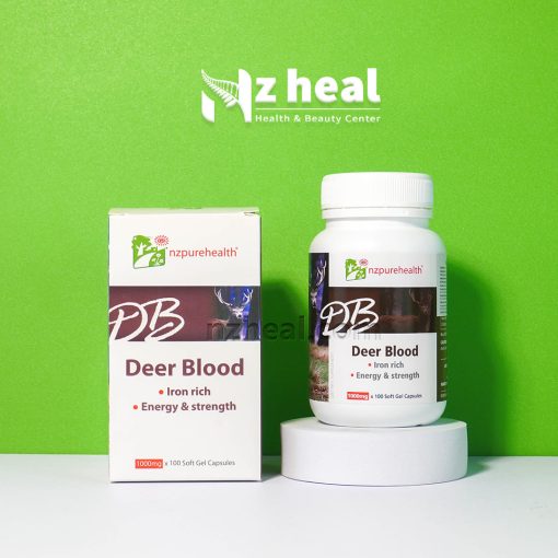 Viên nang máu hươu bổ máu, cấp sắt Deer Blood NZPurehealth (100 viên)