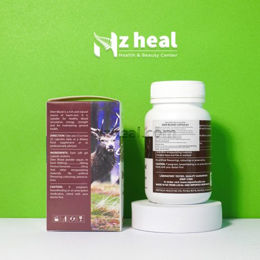 Viên nang máu hươu bổ máu, cấp sắt Deer Blood NZPurehealth (100 viên)