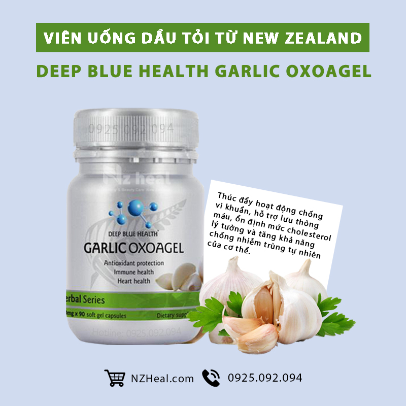 Viên uống dầu tỏi Deep Blue Health Garlic Oxoagel