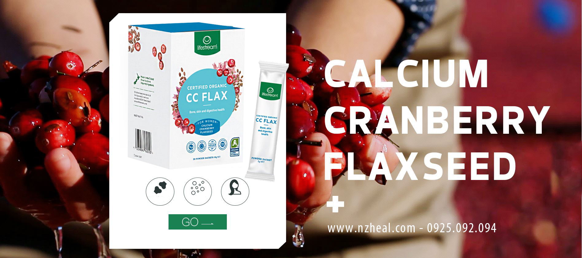 Bột Canberry và hạt Flax hữu cơ Lifestream Organic CC Flax (30 gói) 4