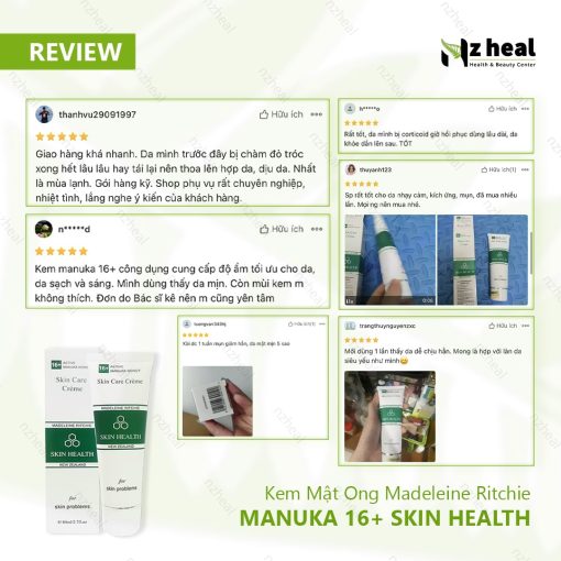 Kem Mật Ong Manuka 16+ Skin Health Madeleine Ritchie 80ml