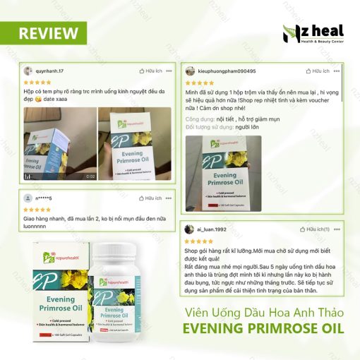 Viên Uống Dầu Hoa Anh Thảo NzPurehealth Evening Primrose Oil 100 Viên