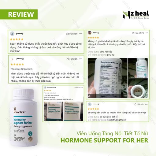 Viên Uống Tăng Nội Tiết Tố Nữ Hormone Support For Her Xtend-Life (90 Viên)