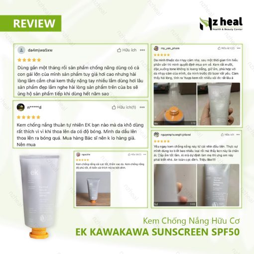 Kem chống nắng hữu cơ EK Kawakawa Sunscreen SPF50 150g