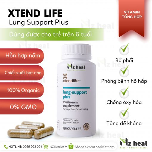 Viên Uống Bổ Phổi Xtend Life Lung Support Plus (120 Viên)