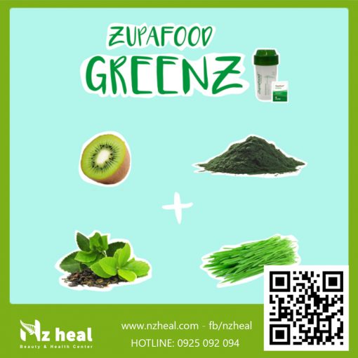 Thành phần Siêu thực phẩm kiềm hoá xanh Zupafood GREENZ 1