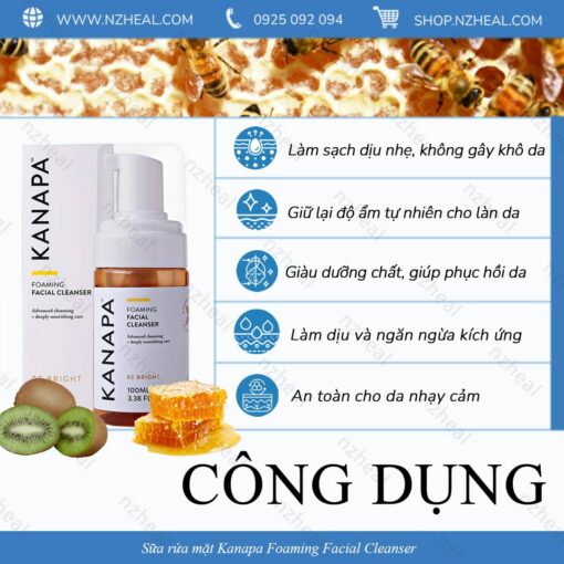 Sữa rửa mặt Kanapa Foaming Facial Cleanser 100ml 2
