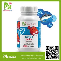 Viên dầu cá Omega 3 cho trẻ em Fish Oil Junior NZ Pure Health (60 viên)