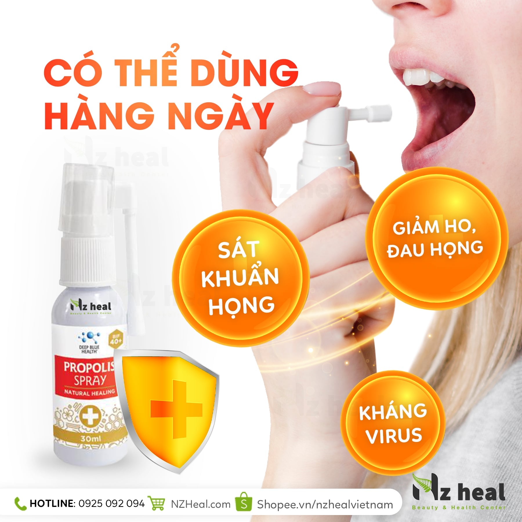 Xịt họng keo ong Propolis Spray Plus- Lựa chọn kháng khuẩn đường hô hấp mùa COVID 