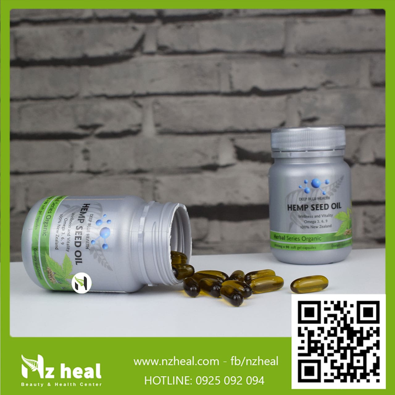 Viên Tinh Dầu Hạt Gai Dầu Deep Blue Health Hemp Seed Oil (90 viên)