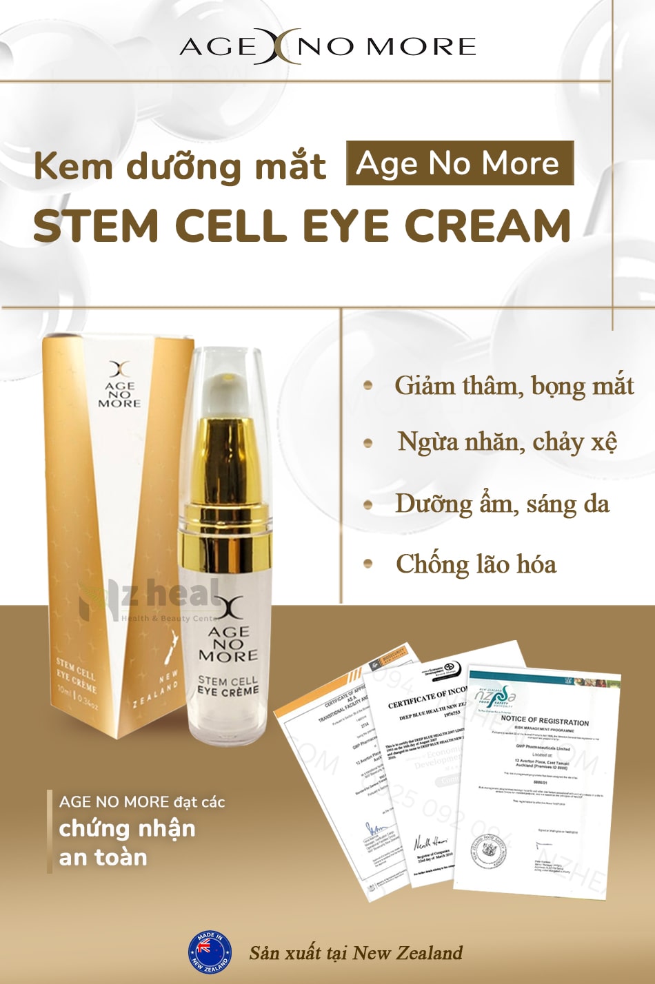 Kem dưỡng mắt Age No More Stem Cell Eye Creme (10ml) 2