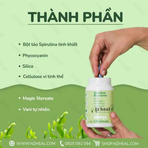Viên uống tảo xoắn Lifestream Spirulina Blue Extra 200 viên 3