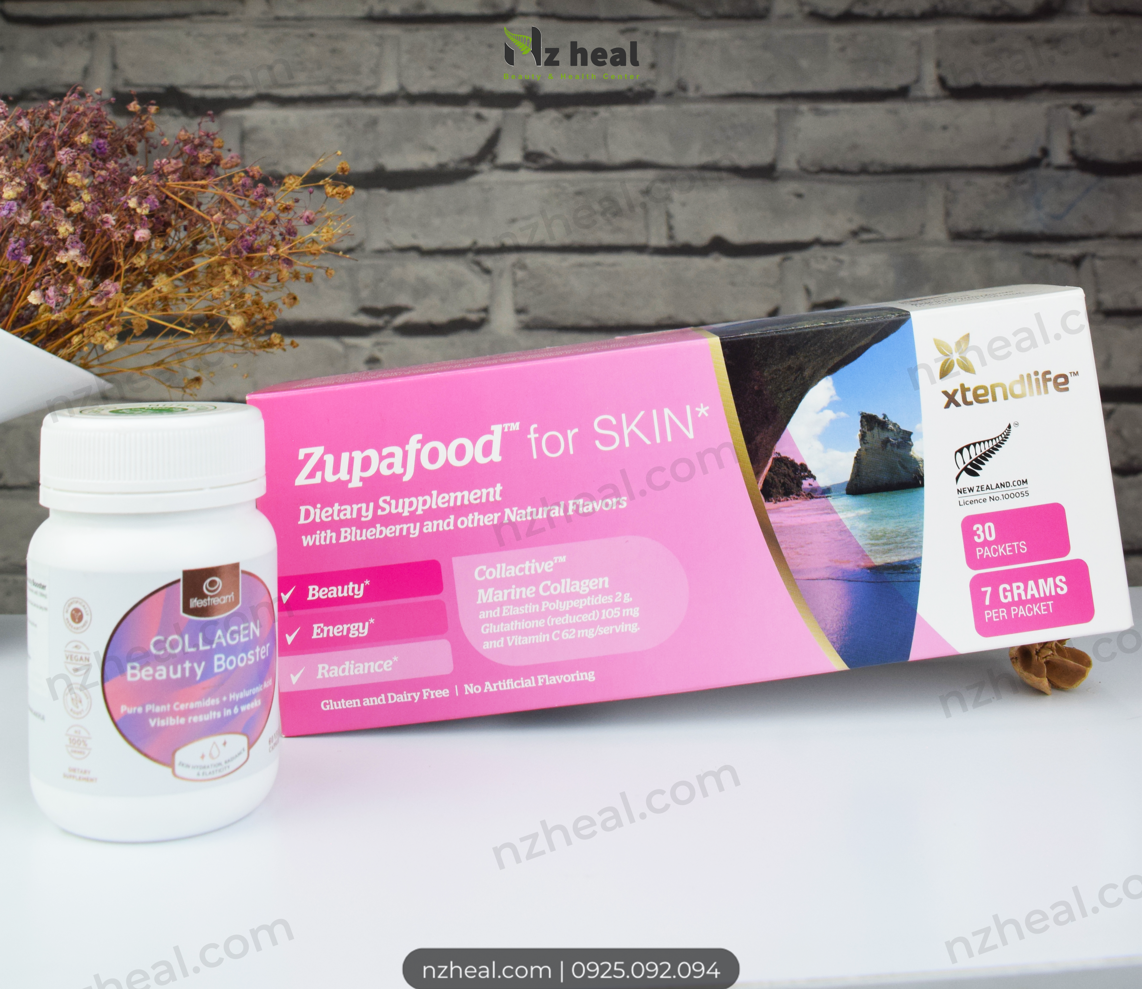 Bổ sung đúng và đủ Collagen với siêu thực phẩm đẹp da Zupafood for Skin và viên uống Lifestream Collagen Beauty Booster 3
