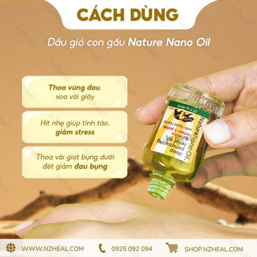 Dầu gió con gấu Nature Nano Oil 8ml – Mỹ 3