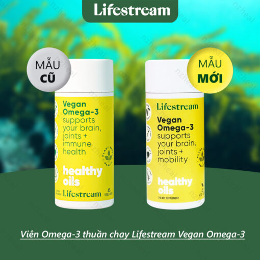 Viên uống omega 3 thuần chay từ Tảo Lifestream Vegan Omega-3 45 viên 5