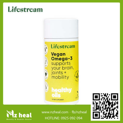 Viên uống omega 3 thuần chay từ Tảo Lifestream Vegan Omega-3 45 viên