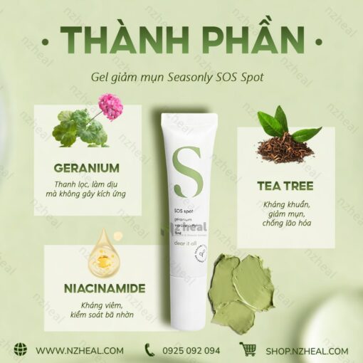 Gel trị mụn Seasonly SOS Spot 15ml 3