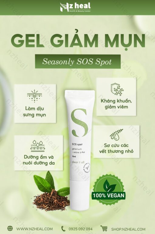 Gel trị mụn Seasonly SOS Spot 15ml 4