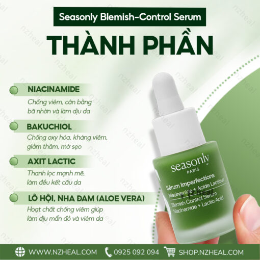 Serum trị mụn Seasonly Blemish-Control Serum (Sérum Imperfections) 15ml 3