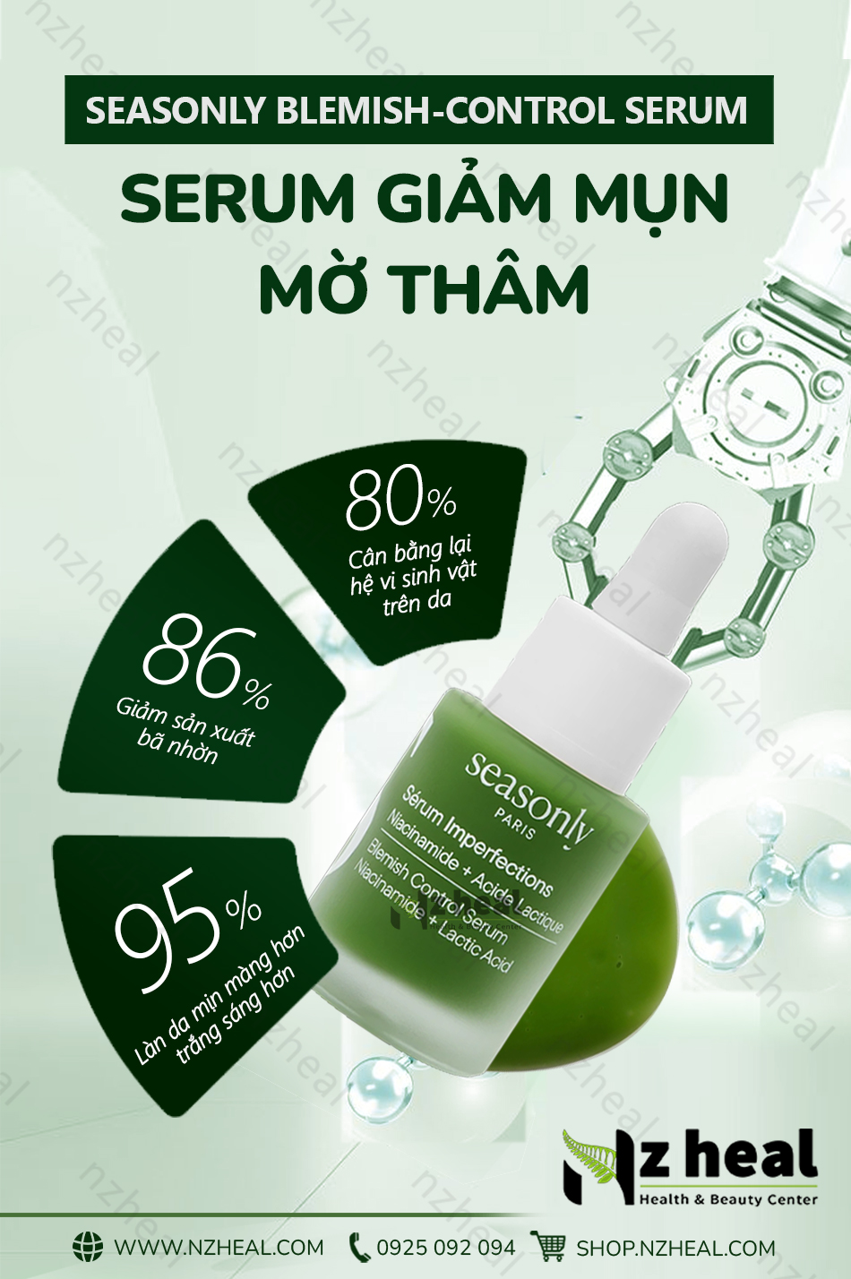 Serum trị mụn Seasonly Blemish-Control Serum (Sérum Imperfections) 15ml 2