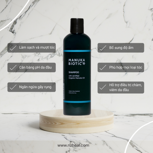 Dầu gội hữu cơ cho da đầu nhạy cảm Manuka Biotic Shampoo for Sensitive Scalp 300ml