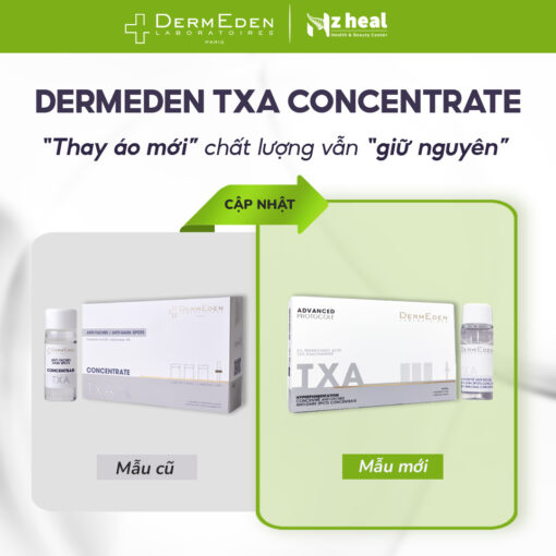 Tinh chất trị nám, giảm tàn nhang DermEden Concentrate Anti-Taches Dark Spots TXA 5% (10ml x 3)