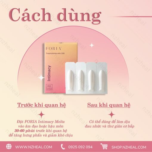 Viên đặt hỗ trợ quan hệ hậu môn FORIA Booty Melts with Hemp (4 viên) 2