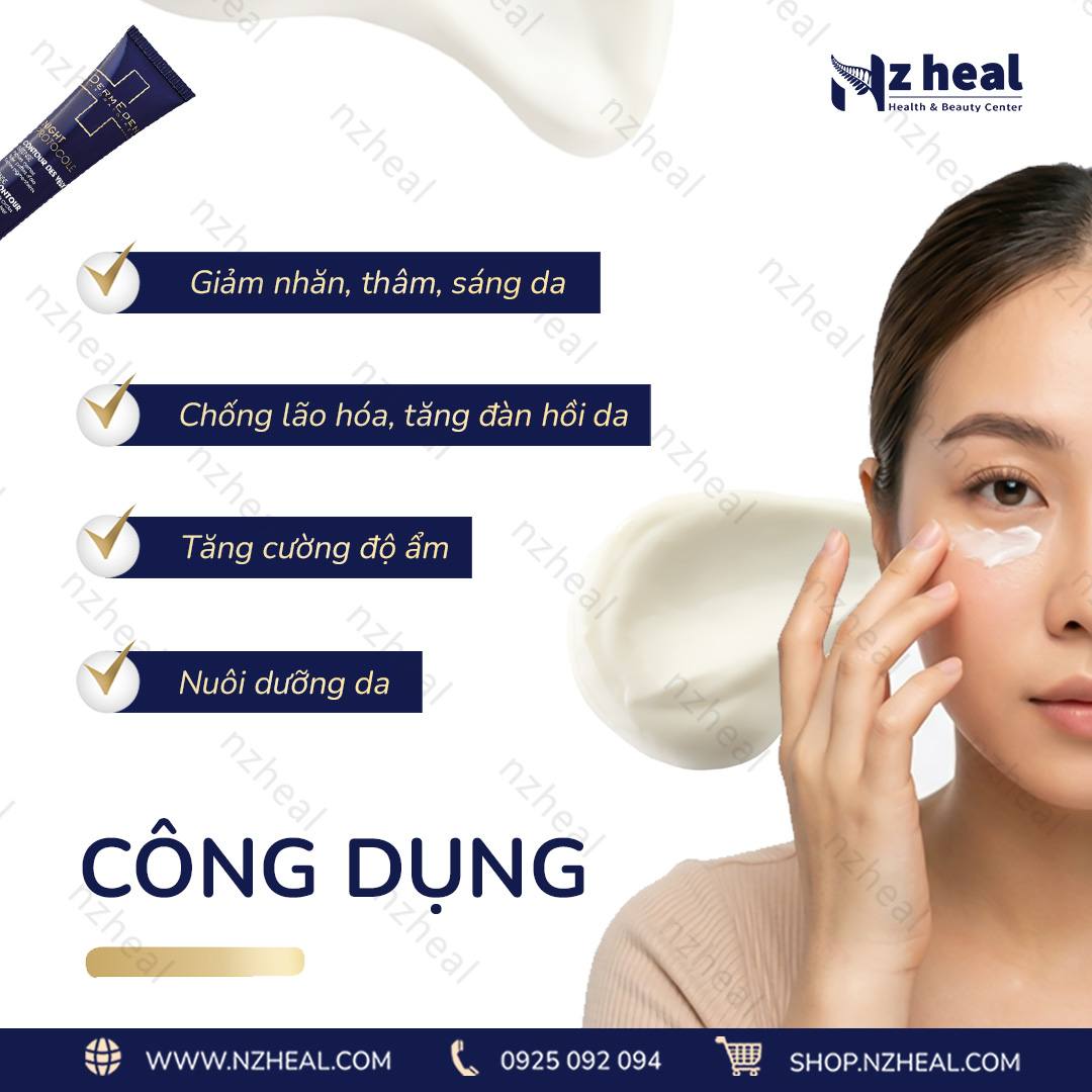 Kem dưỡng mắt, giảm quầng thâm DermEden Night Protocole Intense Eye Contour (15ml)