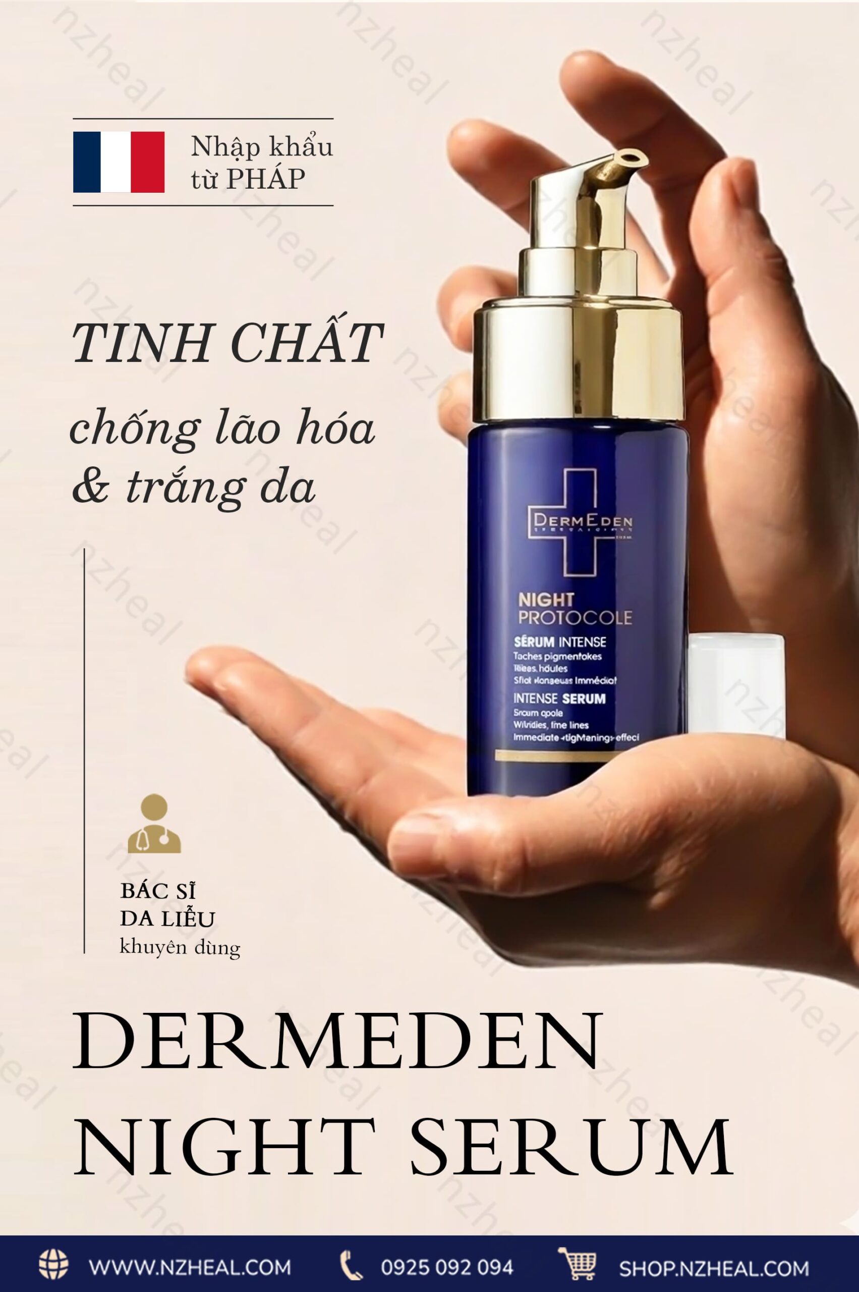 Tinh chất chống lão hóa, trắng da DermEden Night Protocole Intense Serum (30ml) .2