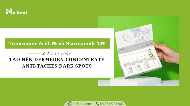 Tranexamic Acid 5% và Niacinamide 10%: 2 thành phần tạo nên DermEden Concentrate Anti-Taches Dark Spots