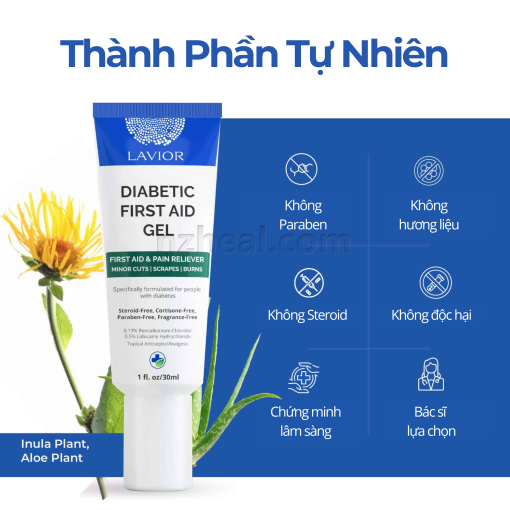 Gel sơ cứu vết thương tiểu đường LAVIOR Diabetic First Aid Gel (20ml)