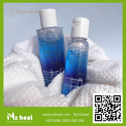 Nước hoa hồng 2 in 1 DermEden HA-Like Micellar Toner (200ml)