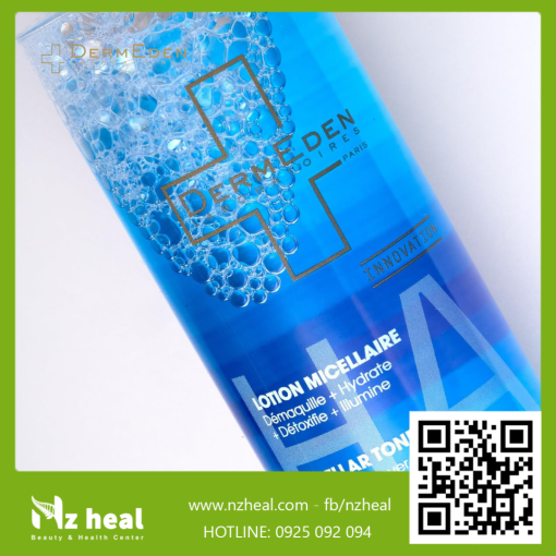 Nước hoa hồng 2 in 1 DermEden HA-Like Micellar Toner (200ml)