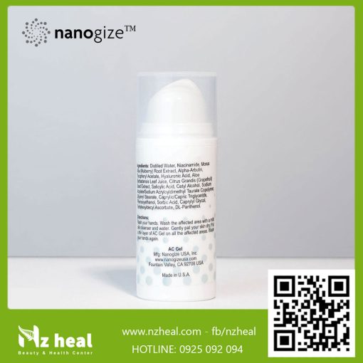 Gel giảm mụn, mờ thâm Nanogize AC Gel BHA 2% (30ml)